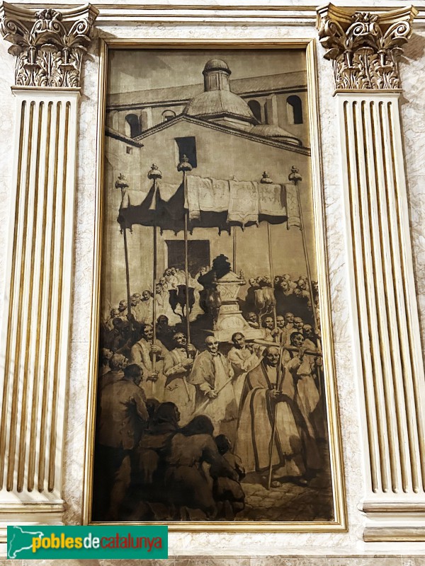 Mataró - Basílica de Santa Maria. Capella de les Santes. Pintura de Miquel Massot (Foto: Albert Esteves, 2025) Mataró - Basílica de Santa Maria. Capella de les Santes. Pintura de Miquel Massot