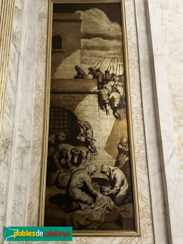 Mataró - Basílica de Santa Maria. Capella de les Santes. Pintura de Miquel Massot (Foto: Albert Esteves, 2025) Mataró - Basílica de Santa Maria. Capella de les Santes. Pintura de Miquel Massot