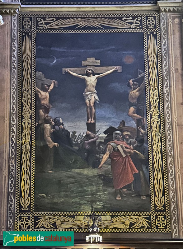 Mataró - Basílica de Santa Maria. Capella del Santíssim. Calvari d'Enric Monserdà (Foto: Albert Esteves, 2025) Mataró - Basílica de Santa Maria. Capella del Santíssim. Calvari d'Enric Monserdà
