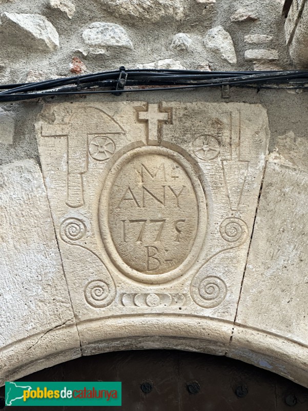 Vilanova d'Escornalbou - Portal 1775. Detall