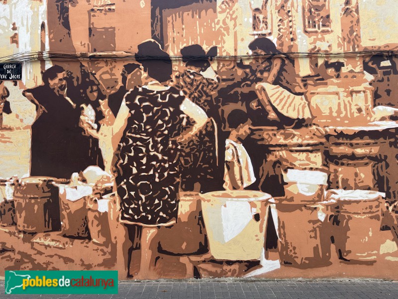 Vilanova i la Geltrú - Mural de la Manifestació de les Galledes (Foto: Albert Esteves, 2025) Vilanova i la Geltrú - Mural de la Manifestació de les Galledes
