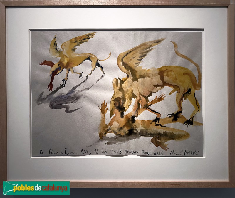 Fundació Palau i Fabre - Miquel Barceló,<i>Grius. Divina comèdia</i>. Aquarel·la sobre paper d'estrasa, 2003