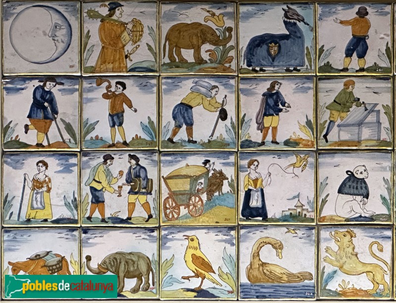 Blioteca-Museu Víctor Balaguer - Rajoles d'ofici (segle XVIII)