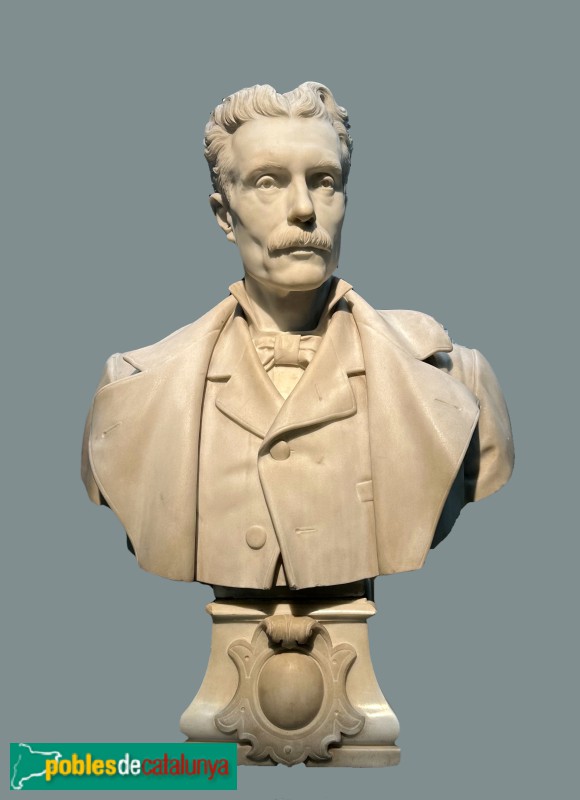 Biblioteca-Museu Víctor Balaguer - Carlo Nicoli - Bust de Francesc Gumà i Ferran, 1881. Marbre