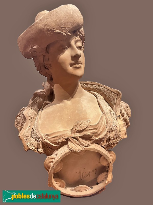 Biblioteca-Museu Víctor Balaguer - Josep Campeny - <i>Model madrilenya amb pandereta</i>, 1890. Argila