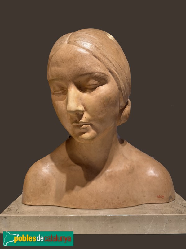 Biblioteca-Museu Víctor Balaguer - Josep Dunyach <i>Bust femení</i>, 1920-30. Argila