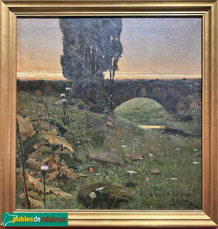Museu Víctor Balaguer - Paisatge amb pont (Hermen Anglada Camarasa, 1890) (Foto: Albert Esteves, 2025) Museu Víctor Balaguer - Paisatge amb pont (Hermen Anglada Camarasa, 1890)