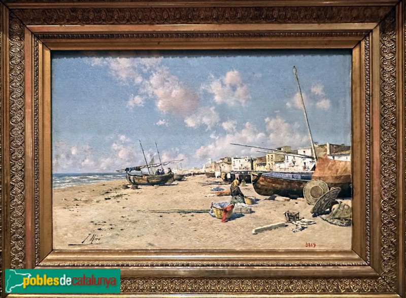 Museu Víctor Balaguer - Platja de Sitges (Joaquim de Miró Argenter, 1884) (Foto: Albert Esteves, 2025) Museu Víctor Balaguer - Platja de Sitges (Joaquim de Miró Argenter, 1884)