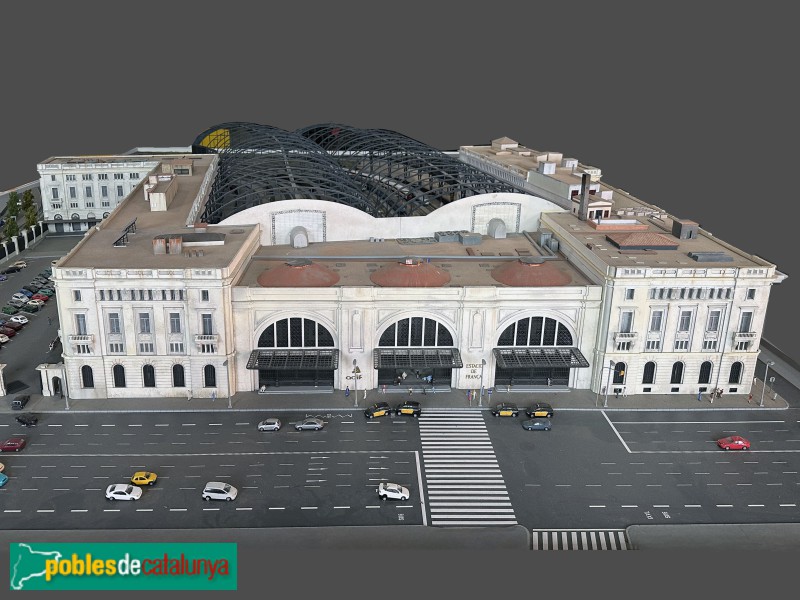 Maqueta de l'estació de França (Vilanova i la Geltrú. Museu del Ferrocarril)