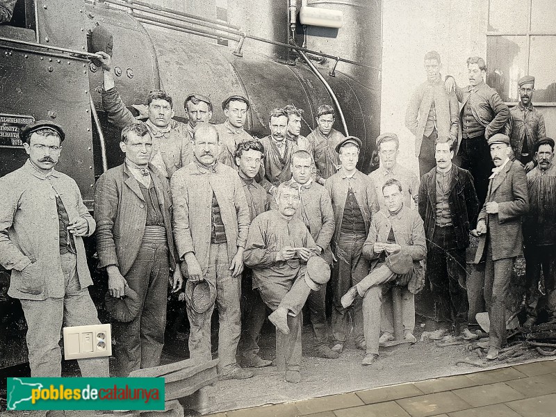 Vilanova i la Geltrú - Museu del Ferrocarril. Fotografia antiga de ferroviaris