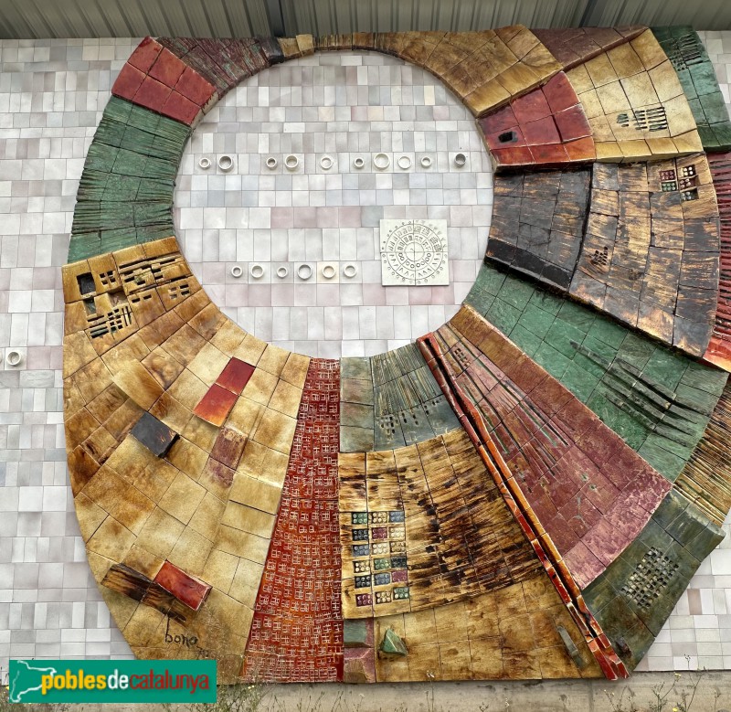 Vilanova i la Geltrú - Museu del Ferrocarril. Mural ceràmic de l'estació de Barcelona-Sants