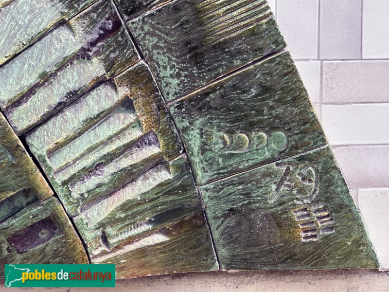 Vilanova i la Geltrú - Museu del Ferrocarril. Mural ceràmic de l'estació de Barcelona-Sants