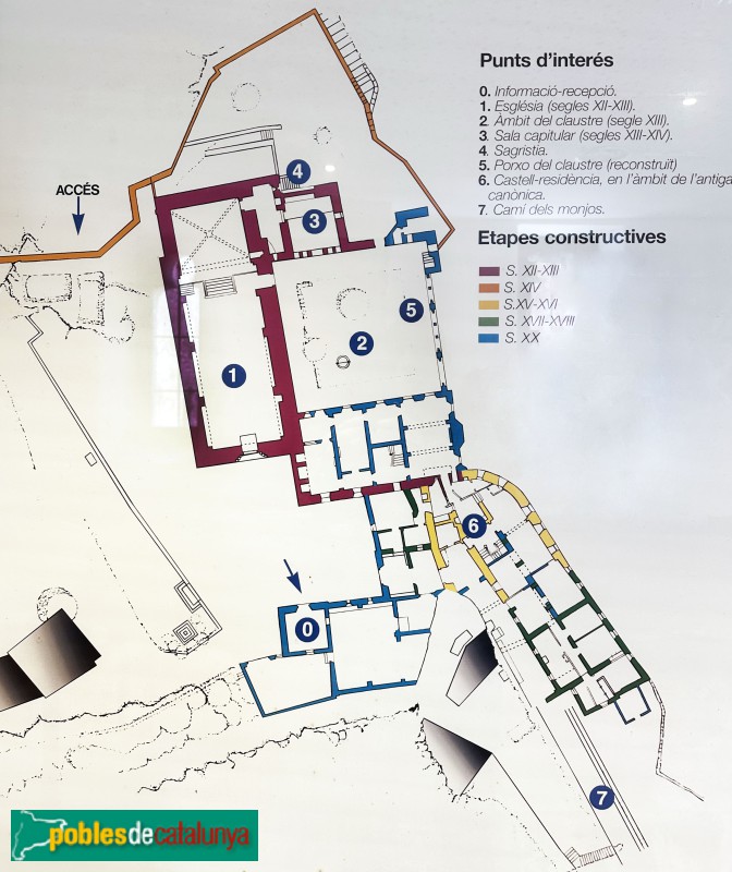 Riudecanyes - Monestir d'Escornalbou. Plànol