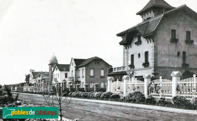 Sant Vicenç de Montalt - Pg. del Marquès de Casa Riera. Postal antiga