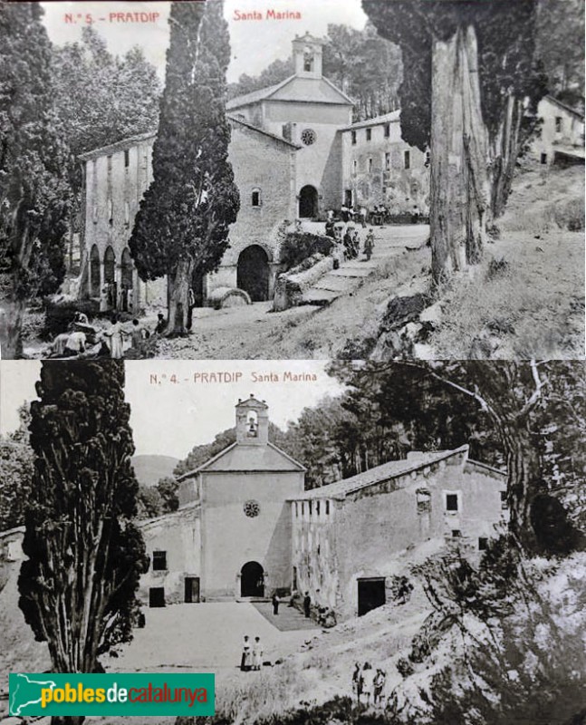Pratdip - Conjunt d'edificis del Santuari de Santa Marina. Postals antigues