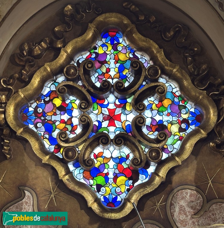 El Vendrell - Esglesia de Sant Salvador. Altar Major. Vitrall