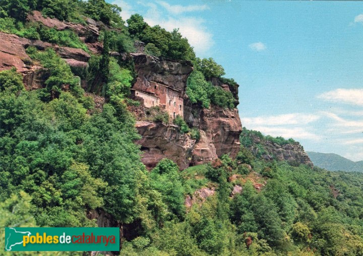 Prades - Santuari de la Mare de Déu de l'Abellera. Postal antiga