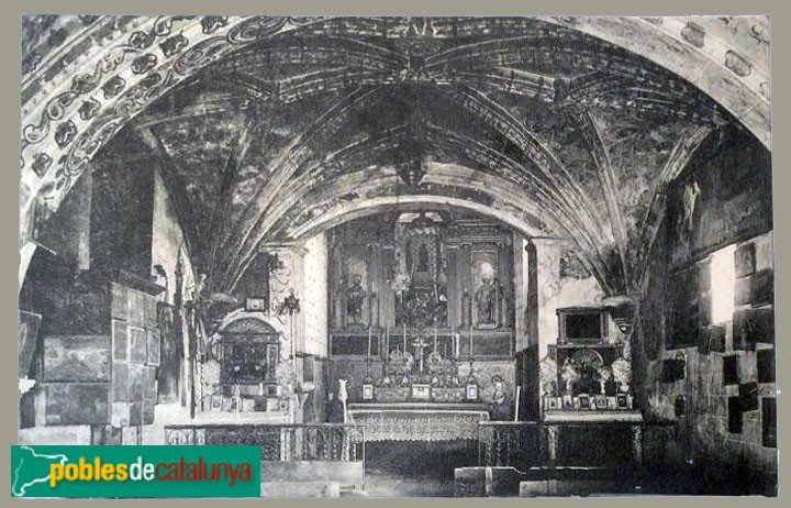 Prades - Santuari de la Mare de Déu de l'Abellera. Postal antiga