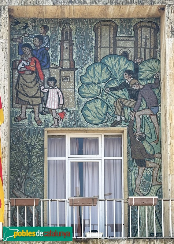 L'Espluga de Francolí - Casal de l'Espluga. Mosaic de Llucià Navarro