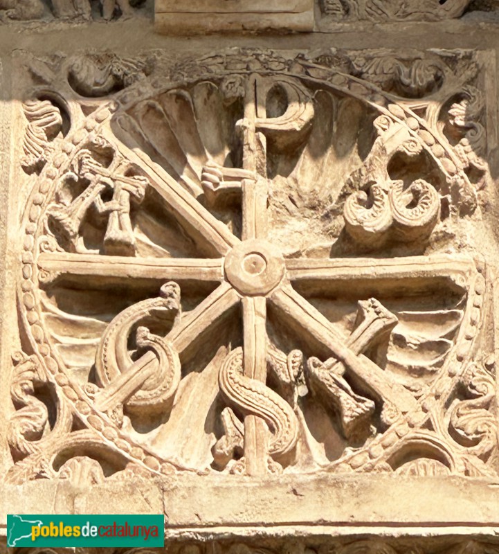 Lleida - Seu Vella. Porta de l'Anunciació. Crismó