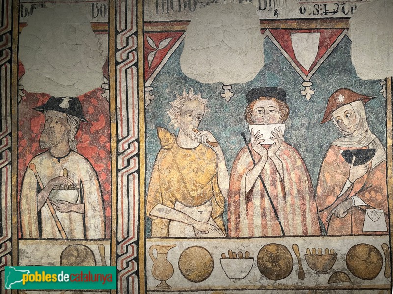 Lleida - Museu de Lleida. Pintures del refectori de la Pia Almoina. Detall