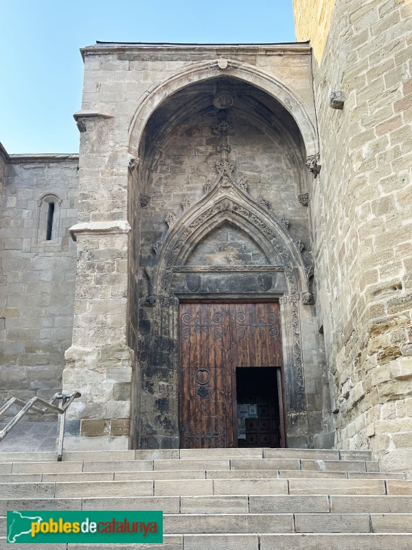 Lleida - Església de Sant Llorenç. Porta principal