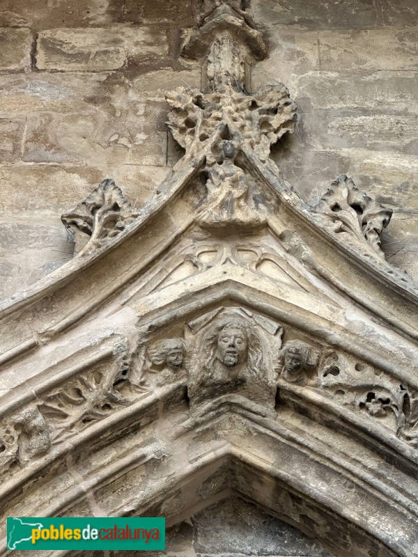 Lleida - Església de Sant Llorenç. Porta principal