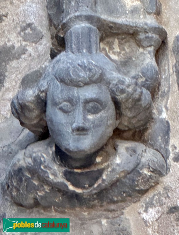 Lleida - Església de Sant Llorenç. Porta principal. Detall