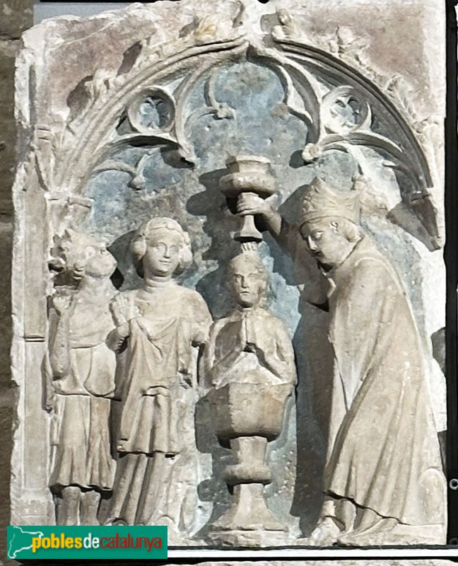 Lleida - Església de Sant Llorenç. Retaule de Santa Úrsula. bateix del seu promès (Foto: Albert Esteves, 2025) Lleida - Església de Sant Llorenç. Retaule de Santa Úrsula. bateix del seu promès