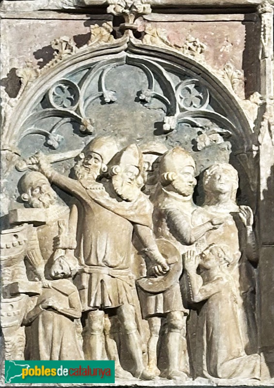 Lleida - Església de Sant Llorenç. Retaule de Santa Úrsula. Decapitació de les verges (Foto: Albert Esteves, 2025) Lleida - Església de Sant Llorenç. Retaule de Santa Úrsula. Decapitació de les verges