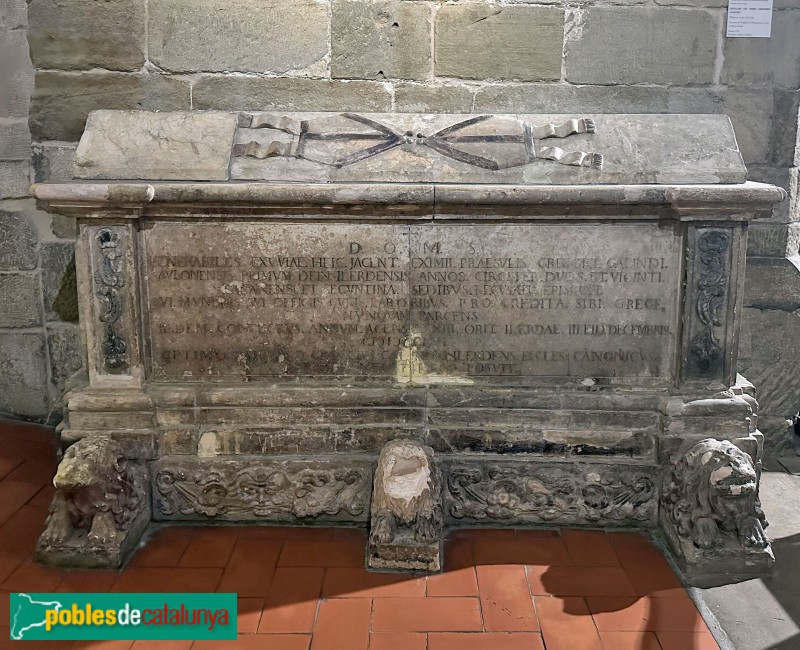 Lleida - Església de Sant Llorenç. Sepulcre del bisbe Galindo (mort el 1756)