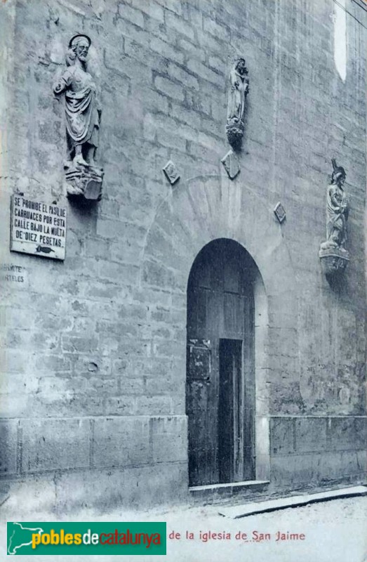 Lleida - Capella de Sant Jaume. Postal antiga