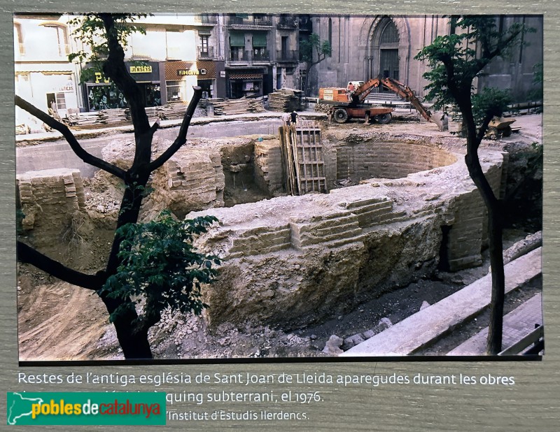 Museu de Lleida - Restes de l'església romànica de Sant Joan, l'any 1976