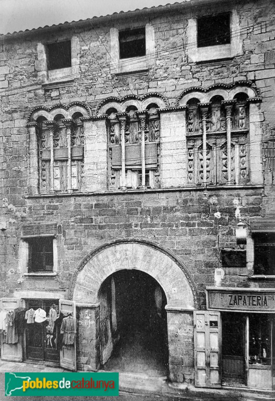 Tàrrega - Palau dels Marquesos de la Floresta. Postal antiga