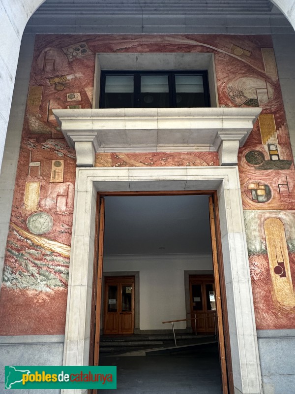 Lleida - Palau de la Diputació. Pintures murals de Josep Minguell