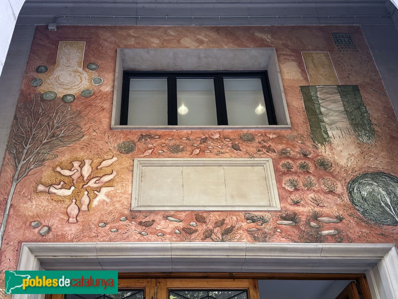 Lleida - Palau de la Diputació. Pintures murals de Josep Minguell