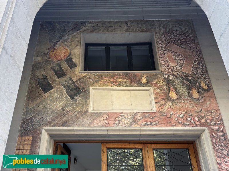Lleida - Palau de la Diputació. Pintures murals de Josep Minguell