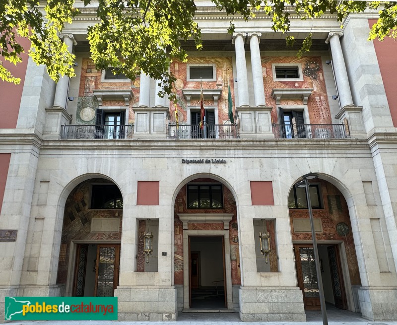 Lleida - Palau de la Diputació. Pintures murals