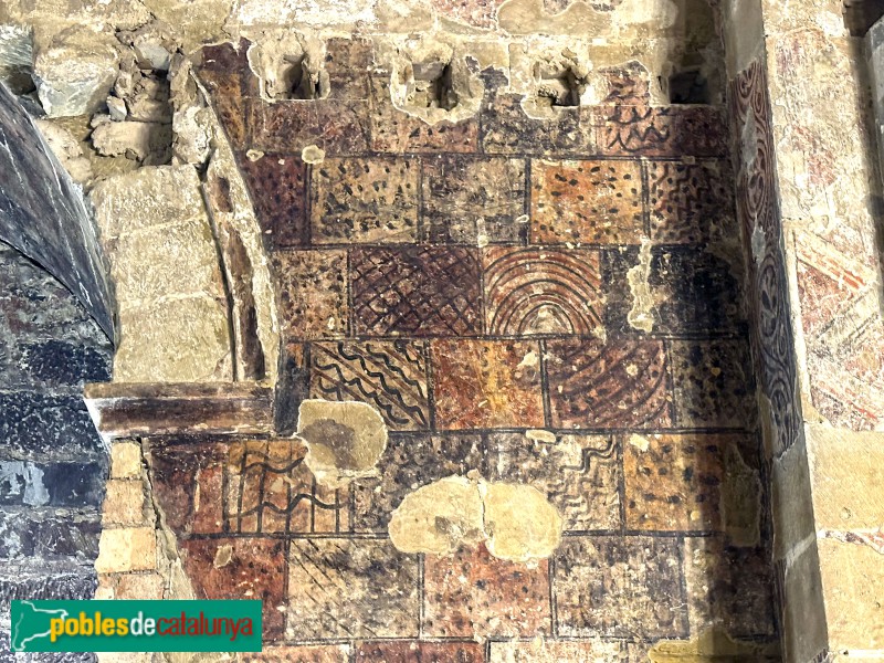 Lleida - Església de Santa Maria de Gardeny. Pintures murals