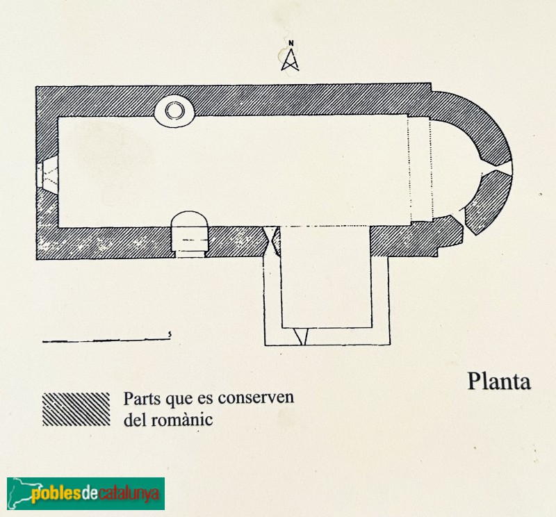 Bellver de Cerdanya - Església de Sant Serni de Coborriu. Planta (cartell in situ) Bellver de Cerdanya - Església de Sant Serni de Coborriu. Planta (cartell in situ)