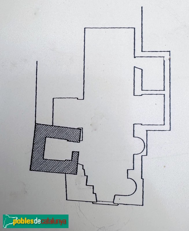 Bellver de Cerdanya - Església de Santa Eugènia de Nerellà. Planta (cartell in situ)