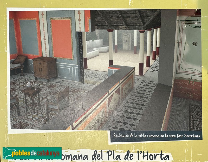 Sarrià de Ter - Vil·la romana del Pla de l'Horta. Recreació de la casa en època severiana