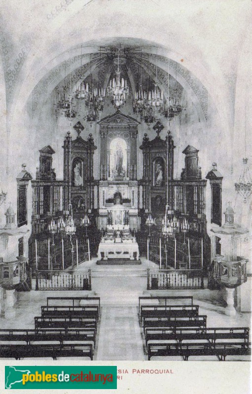 Lloret de Mar - Església de Sant Romà. Retaule renaixentista, abans de 1936 Lloret de Mar - Església de Sant Romà. Retaule renaixentista, abans de 1936