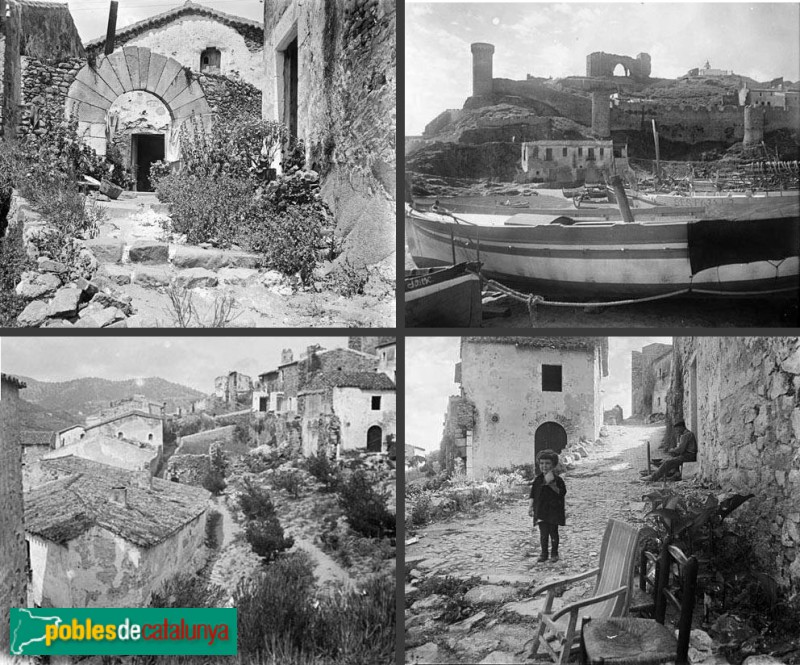 Tossa de Mar - Quatre estampes de la Vila Vella (Foto: <i>Albert Oliveras -Arxiu Fotogràfic Centre Excursionista de Catalunya</i>, 1927) Tossa de Mar - Quatre estampes de la Vila Vella