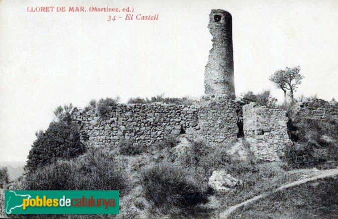 Lloret de Mar - Castell de Sant Joan. Postal antiga