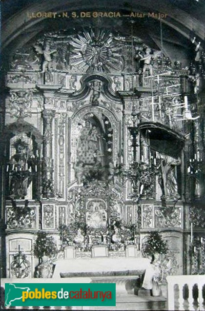 Lloret de Mar - Sant Pere del Bosc. Retaule barroc desaparegut el 1936