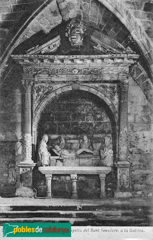 Monestir de Poblet - Retaule del Sant Sepulcre, abans de la restauració