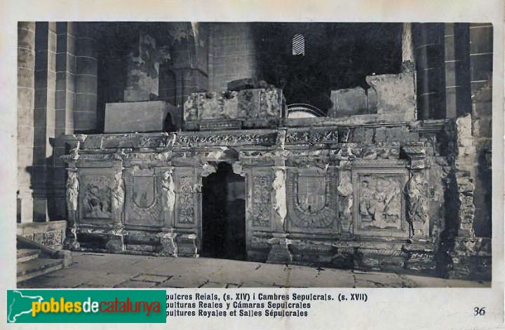 Monestir de Poblet - Panteó dels Aragó-Cardona al seu lloc original