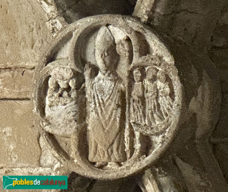 Monestir de Poblet - Església de Santa Maria. Clau de volta (Foto: Albert Esteves, 2025) Monestir de Poblet - Església de Santa Maria. Clau de volta