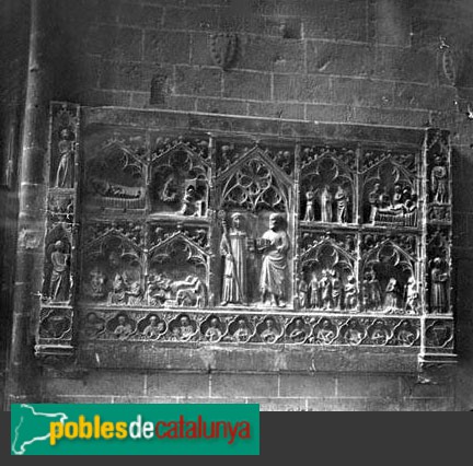 Montblanc - Retaule de Sant Bernat i Sant Bernabé (Foto: <i>Carles Fargas -Arxiu Fotogràfic Centre Excursionista de Catalunya-</i>, 1920-1936) Montblanc - Retaule de Sant Bernat i Sant Bernabé